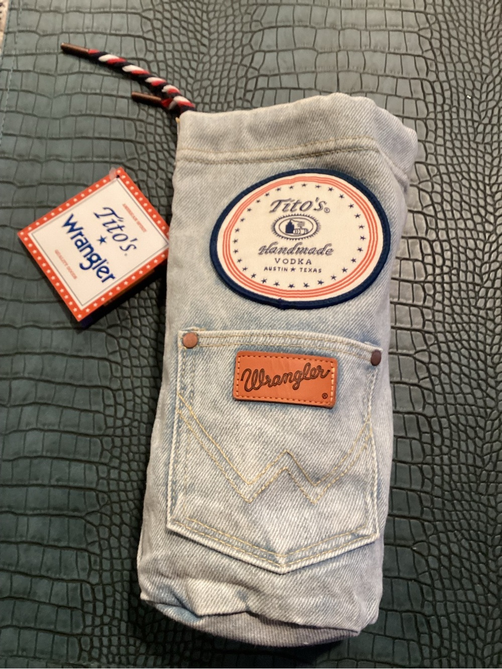 Denim gift bag